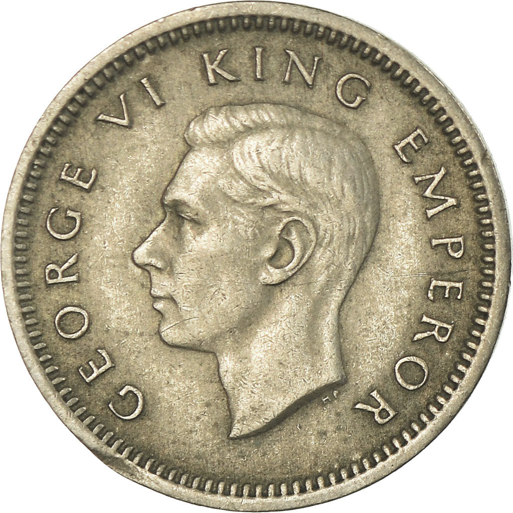 Münze, Neuseeland, George VI, 3 Pence, 1947, SS, Copper-nickel, KM:7a