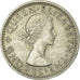 Moeda, Nova Zelândia, Elizabeth II, 6 Pence, 1964, EF(40-45), Cobre-níquel