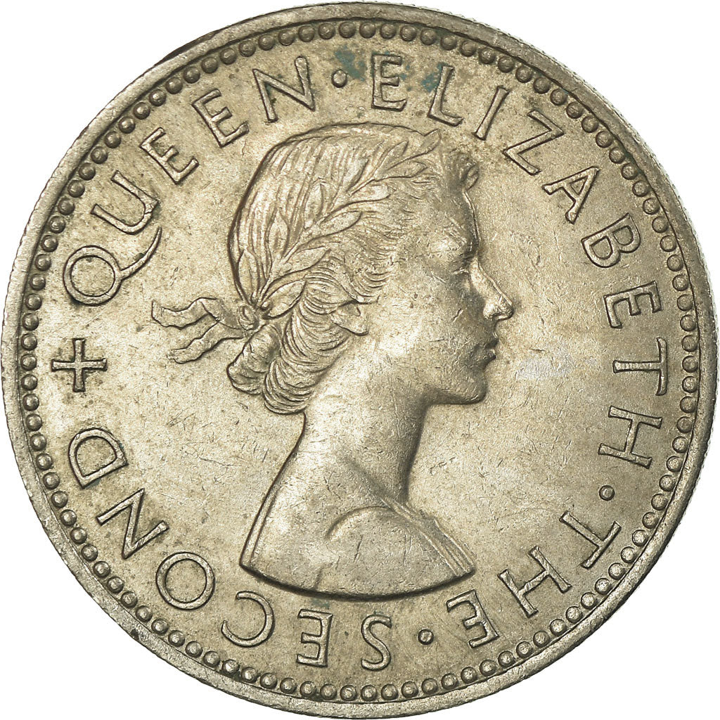 Coin, New Zealand, Elizabeth II, Shilling, 1961, EF(40-45), Copper-nickel