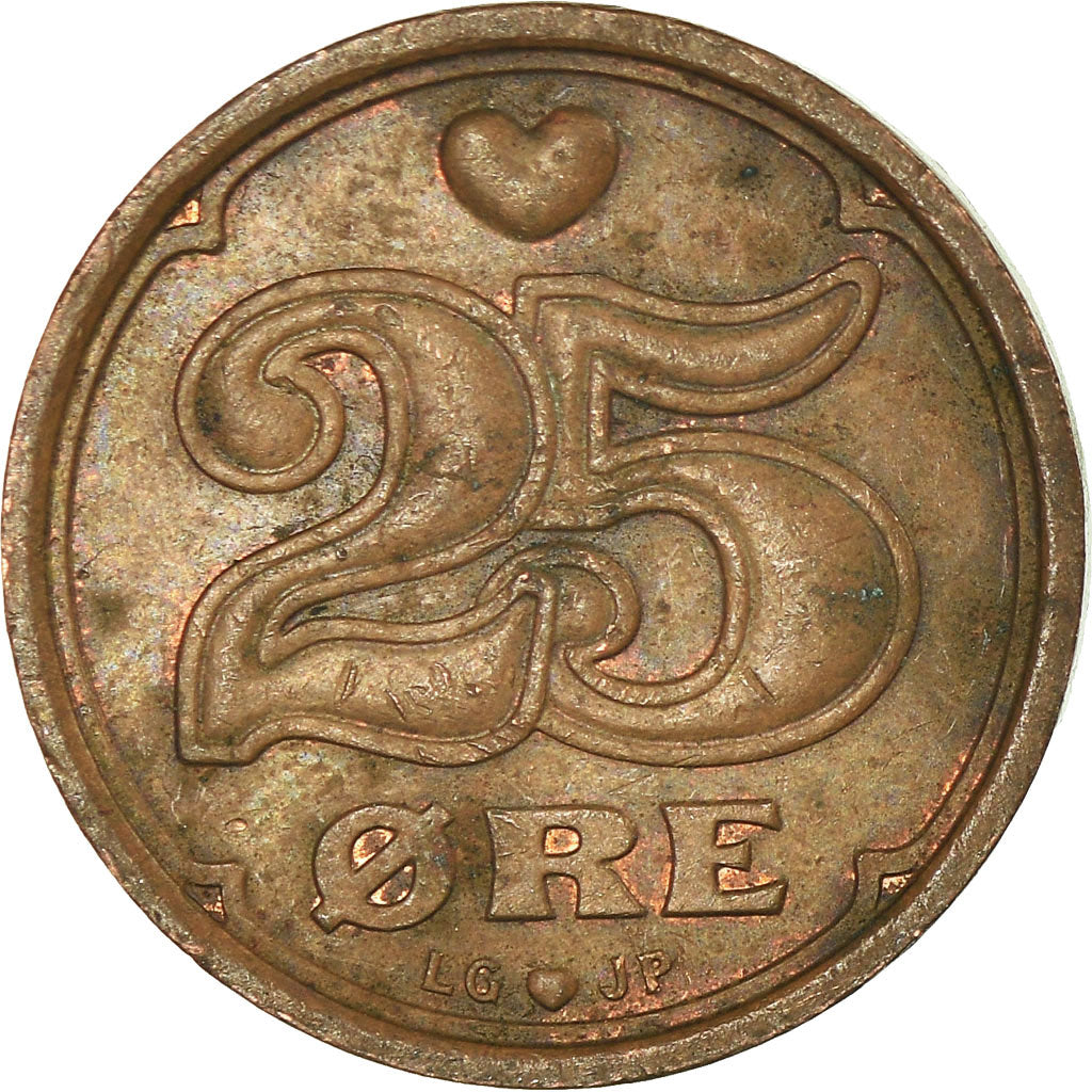Moneta, Dania, Margrethe II, 25 Öre, 1999, EF(40-45), Bronze, KM:868.1