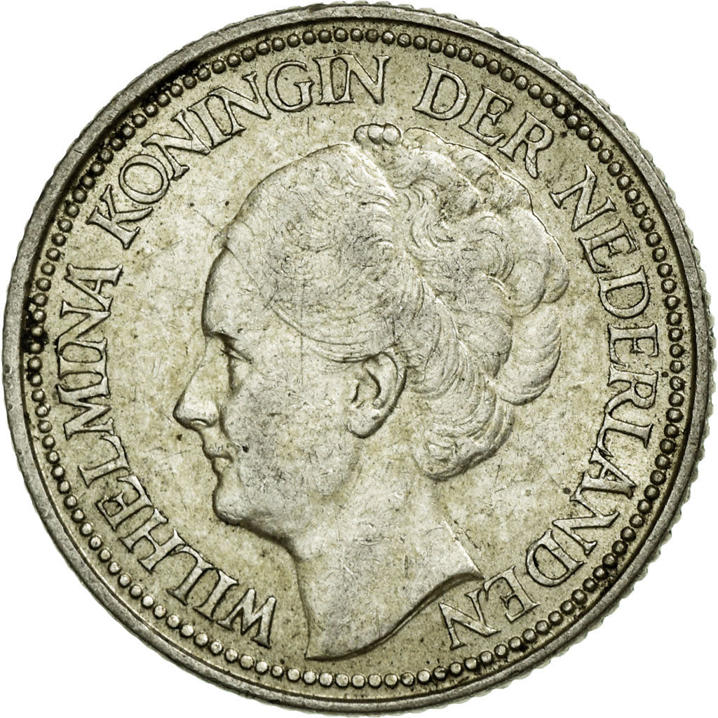 Coin, Netherlands, Wilhelmina I, 25 Cents, 1940, AU(50-53), Silver, KM:164