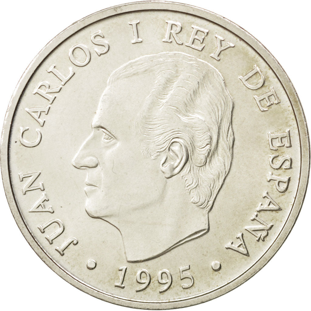 SPAIN, 2000 Pesetas, 1995, KM #954, AU(55-58), Silver, 17.97