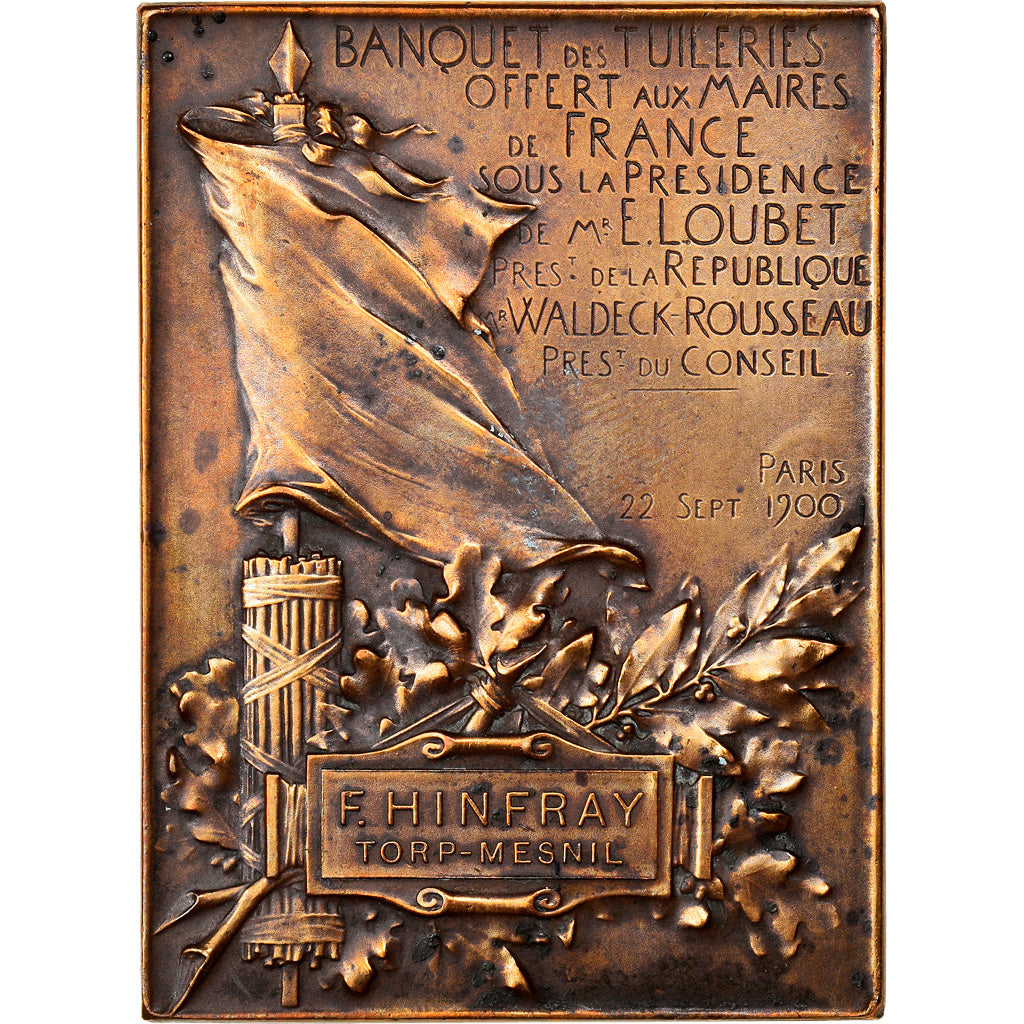 Francia, medaglia, Banquet des Tuileries offert aux Maires de France, E.Loubet