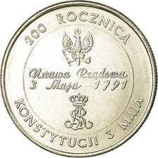Munten, Polen, 10000 Zlotych, 1991, Warsaw, PR, Nickel plated steel, KM:217