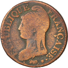 FRANCE, Dupré, 5 Centimes, 1800, Lille, KM #640.11, F(12-15), Bronze, Gadoury #.
