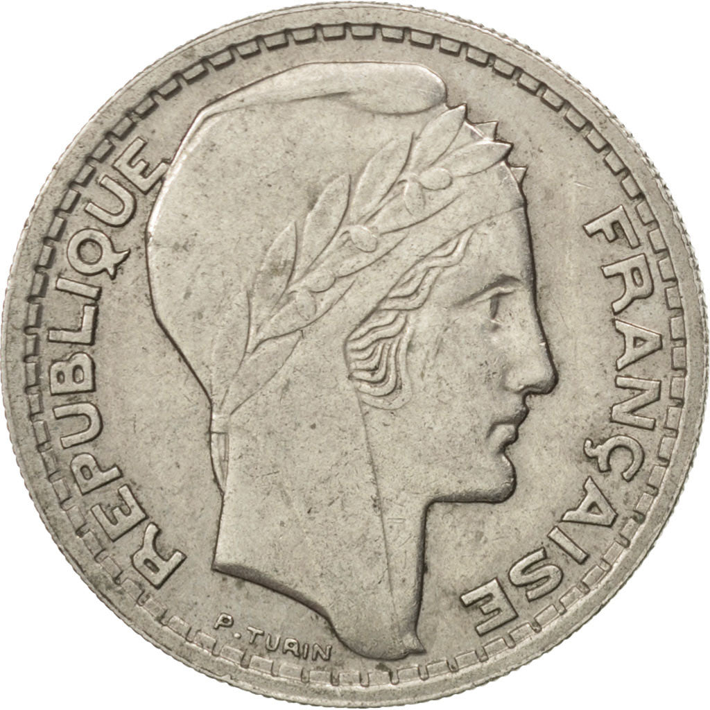 FRANCE, Turin, 10 Francs, 1947, Beaumont - Le Roger, KM #909.2, EF(40-45),...