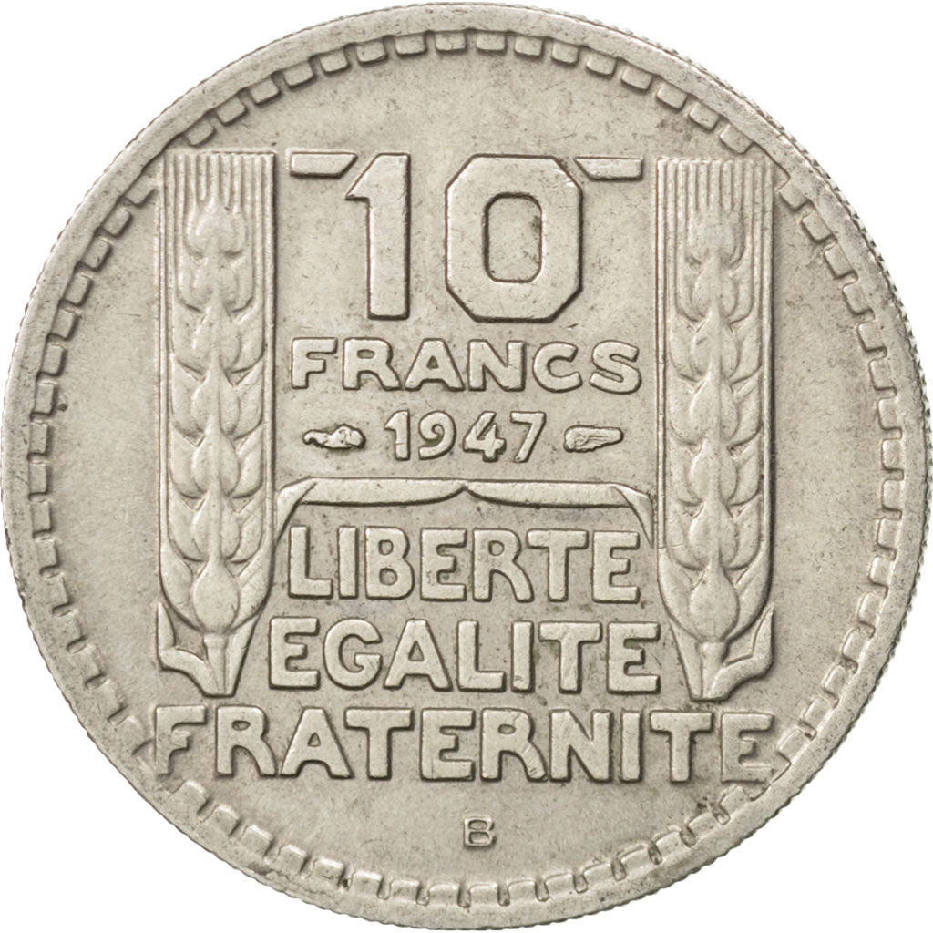 FRANCE, Turin, 10 Francs, 1947, Beaumont - Le Roger, KM #909.2, EF(40-45),...