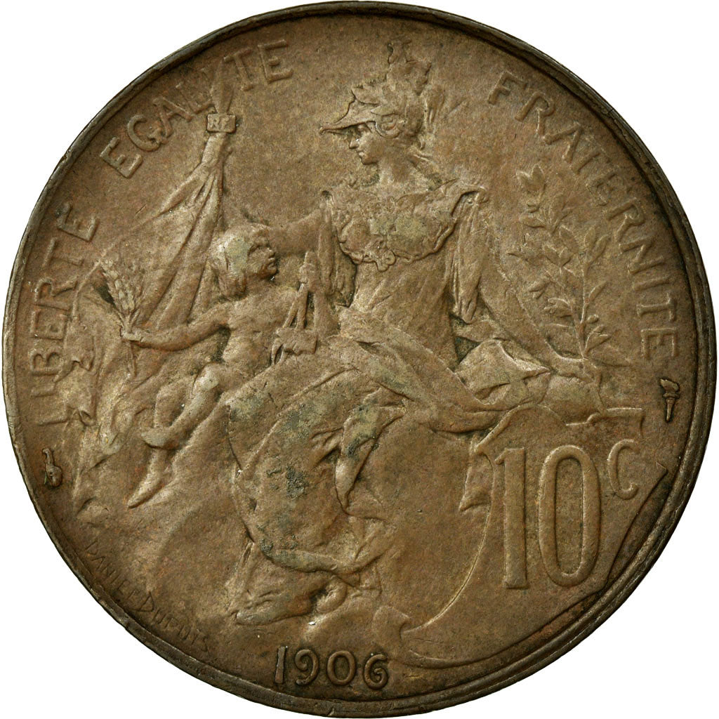 Monnaie, France, Dupuis, 10 Centimes, 1906, TTB+, Bronze, KM:843, Gadoury:277