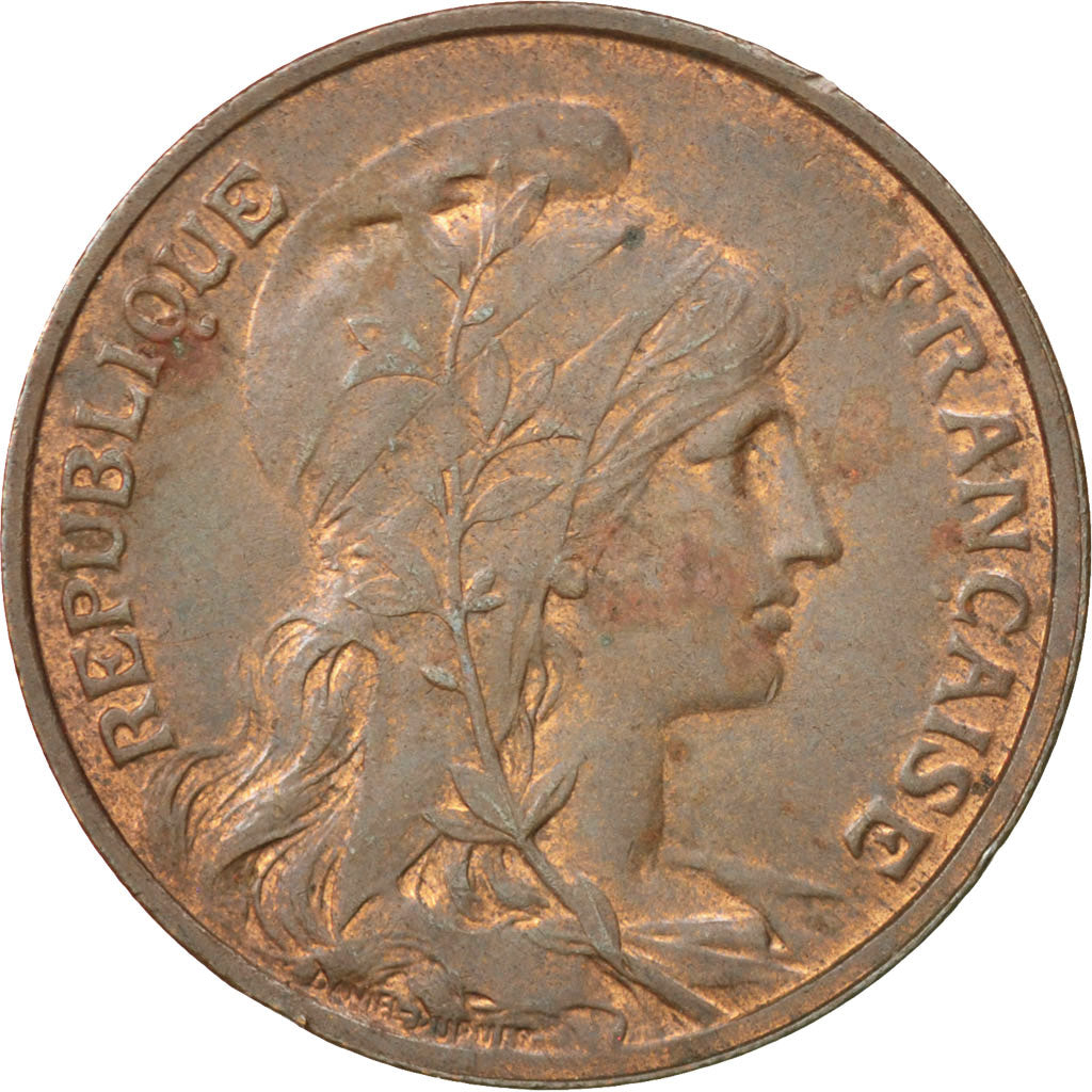 FRANCE, Dupuis, 10 Centimes, 1915, Paris, KM #843, AU(55-58), Bronze, 30,...