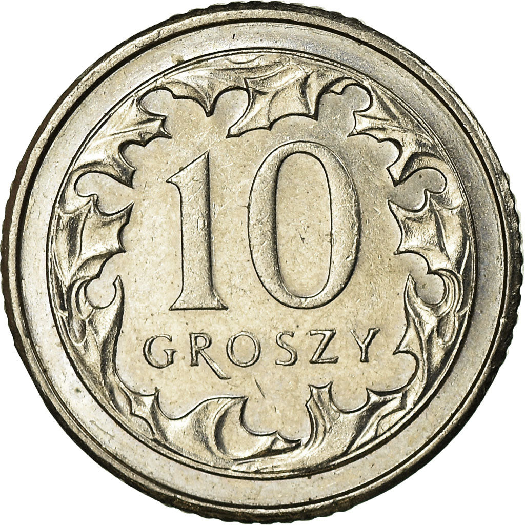 Münze, Polen, 10 Groszy, 2012, Warsaw, SS, Copper-nickel, KM:279