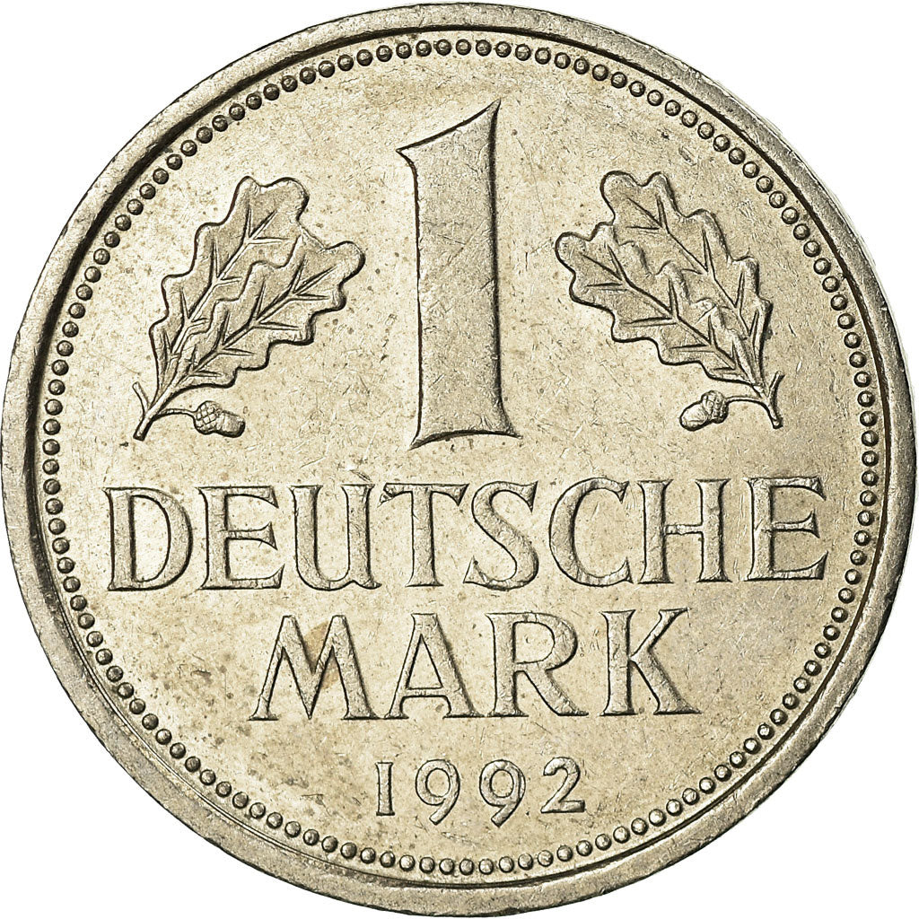 Coin, GERMANY - FEDERAL REPUBLIC, Mark, 1992, Karlsruhe, EF(40-45)