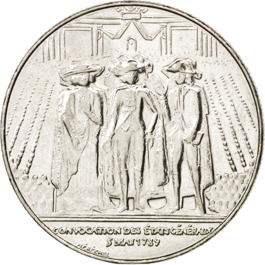 Francia, États généraux, Franc, 1989, SPL-, Nichel, KM:967, Gadoury:477