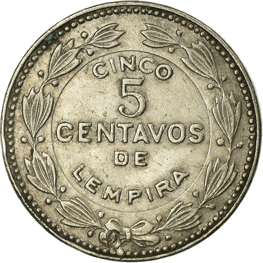 Moneda, Honduras, 5 Centavos, 1954, MBC, Cobre - níquel, KM:72.2