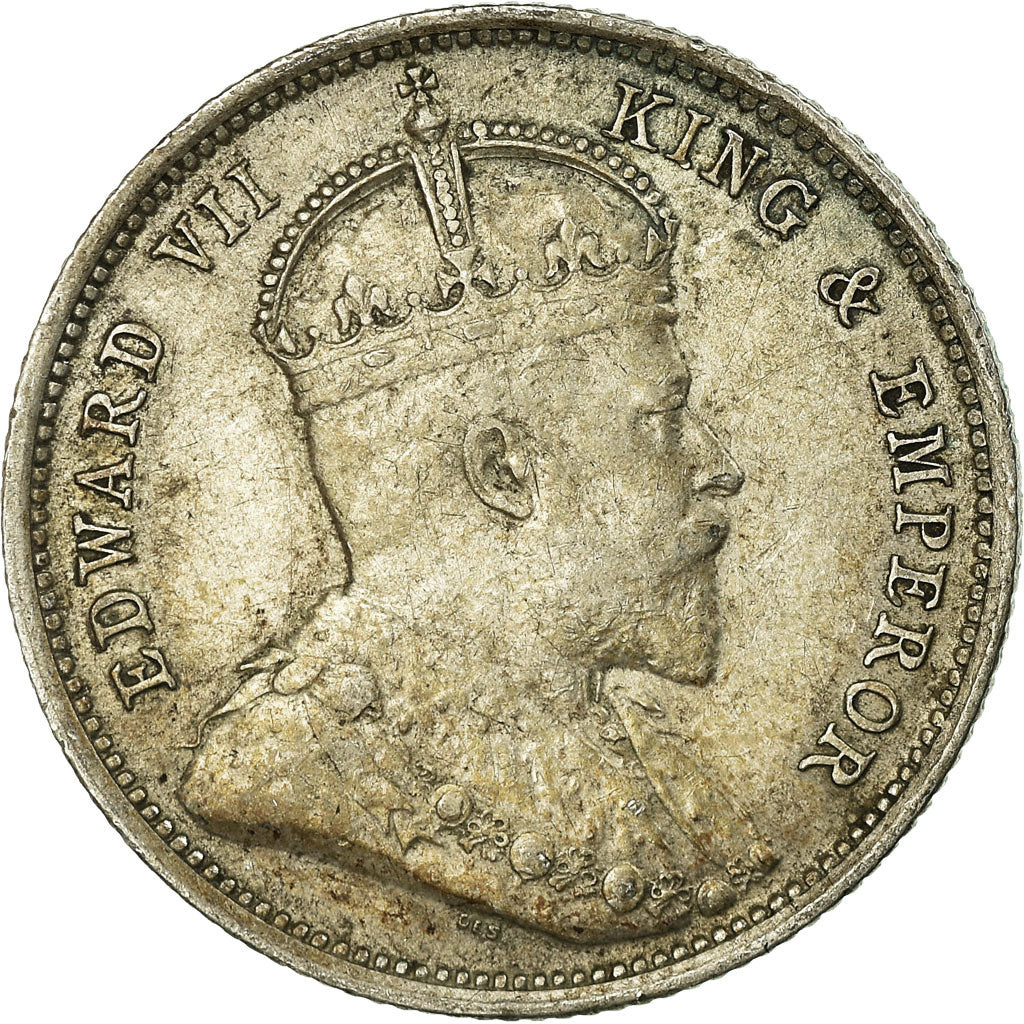 Moneta, AFRICA ORIENTALE, Edward VII, 50 Cents, 1910, BB, Argento, KM:4