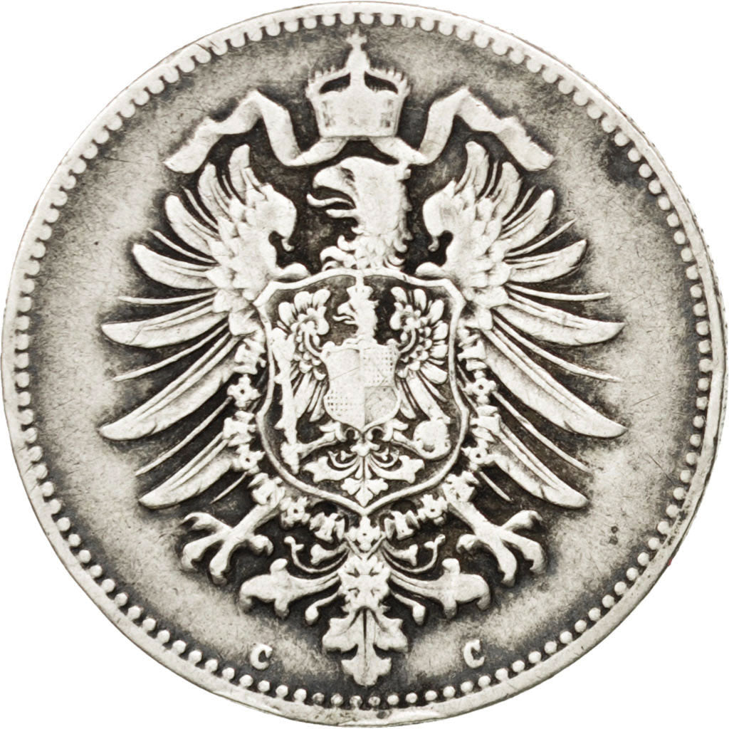 GERMANY - EMPIRE, Mark, 1875, Frankfurt, KM #7, EF(40-45), Silver, 24, 5.45