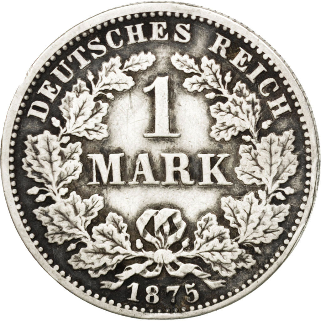 GERMANY - EMPIRE, Mark, 1875, Frankfurt, KM #7, EF(40-45), Silver, 24, 5.45