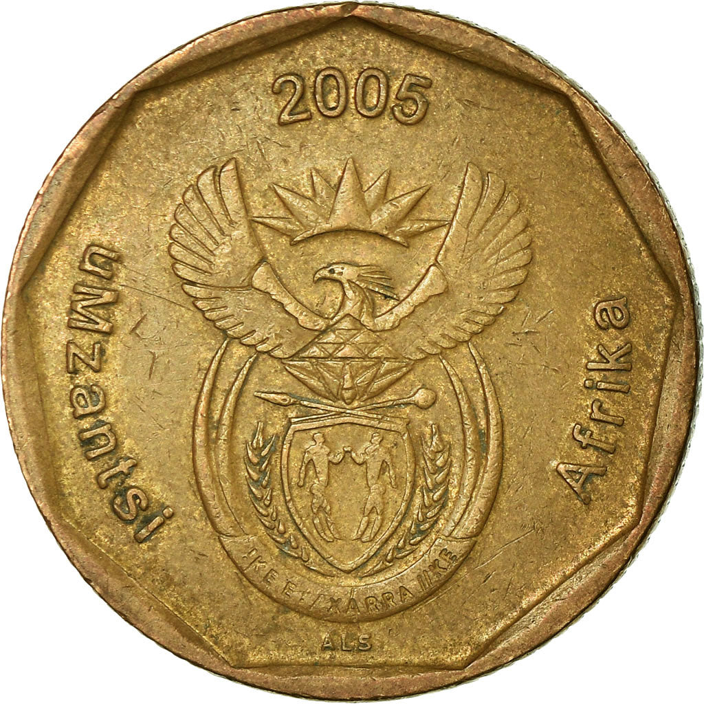 Munten, Zuid Afrika, 50 Cents, 2005, Pretoria, ZF, Bronze Plated Steel, KM:294