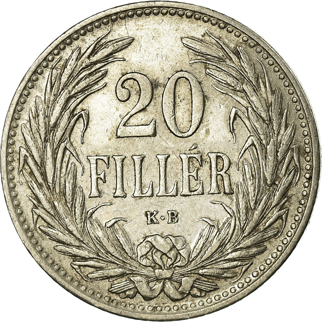 Münze, Ungarn, Franz Joseph I, 20 Fillér, 1907, Kormoczbanya, SS, Nickel