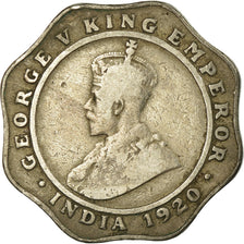 Coin, INDIA-BRITISH, George V, 4 Annas, 1920, VF(30-35), Copper-nickel, KM:519