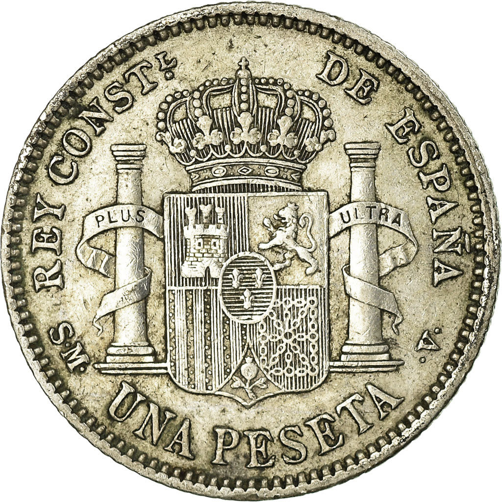 Coin, Spain, Alfonso XIII, Peseta, 1904, EF(40-45), Silver, KM:721