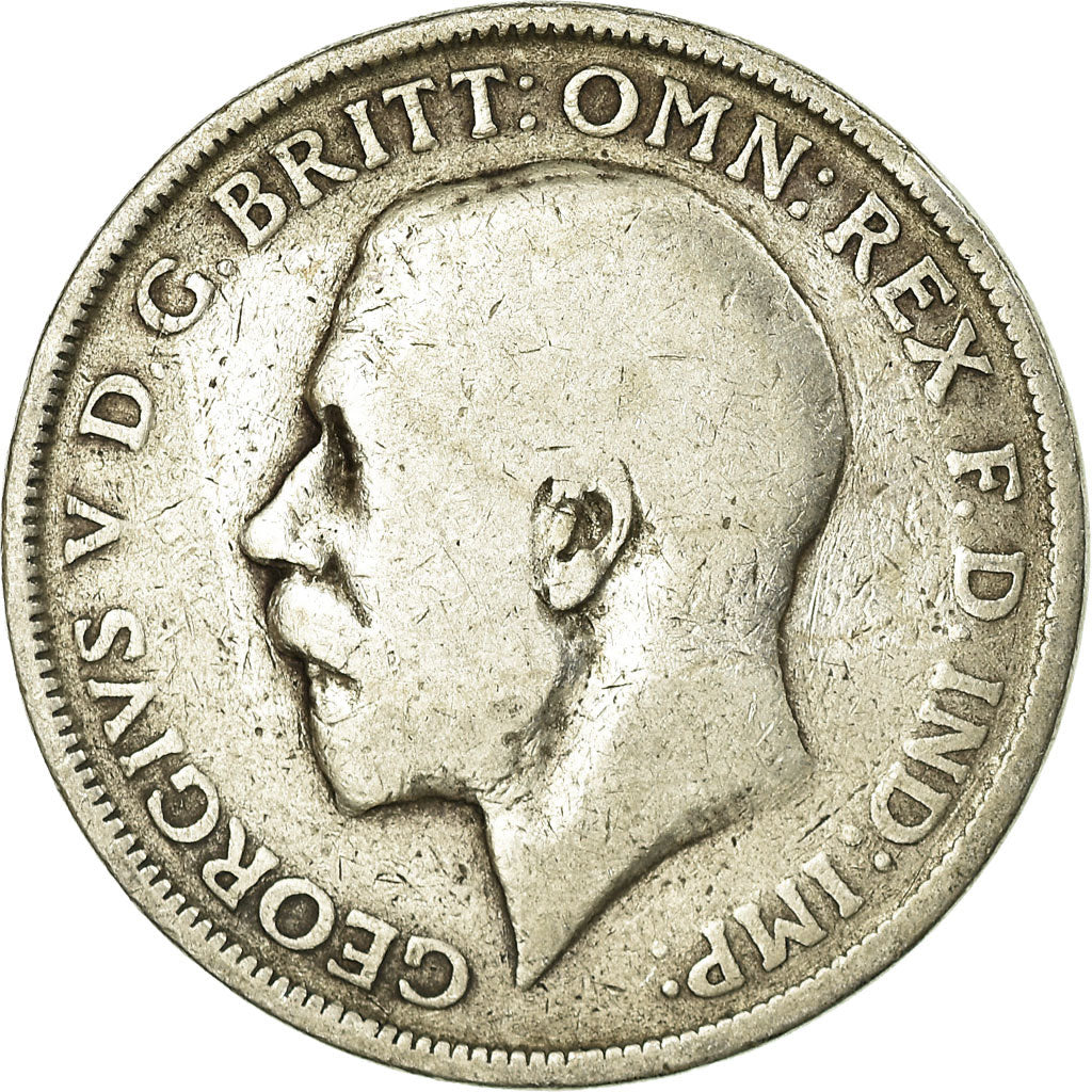Coin, Great Britain, George V, Florin, Two Shillings, 1916, VF(20-25), Silver