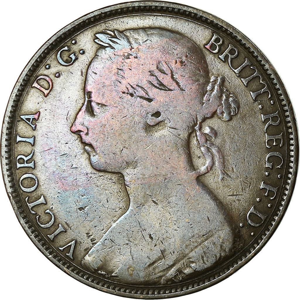 Coin, Great Britain, Victoria, Penny, 1889, VF(20-25), Bronze, KM:755