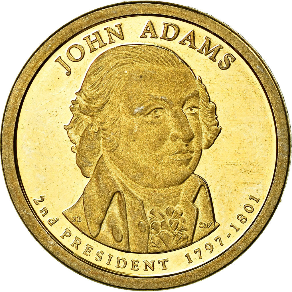 Coin, United States, Dollar, 2007, U.S. Mint, John Adams, AU(55-58)