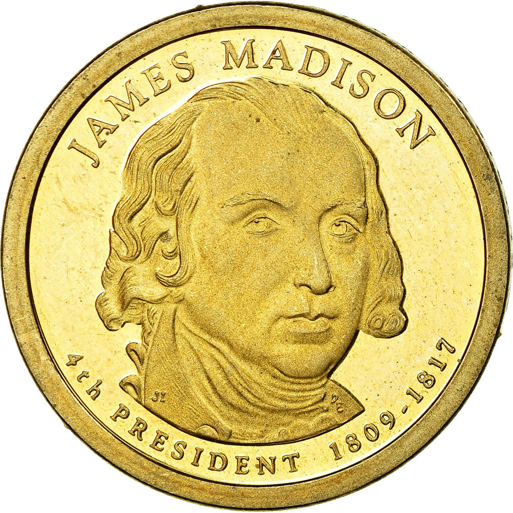 Monnaie, États-Unis, Dollar, 2007, U.S. Mint, James Madison, SUP
