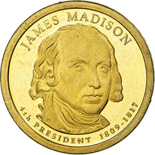 Monnaie, États-Unis, Dollar, 2007, U.S. Mint, James Madison, SUP