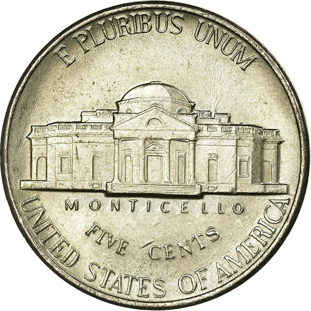 Coin, United States, Jefferson Nickel, 5 Cents, 1997, U.S. Mint, Philadelphia