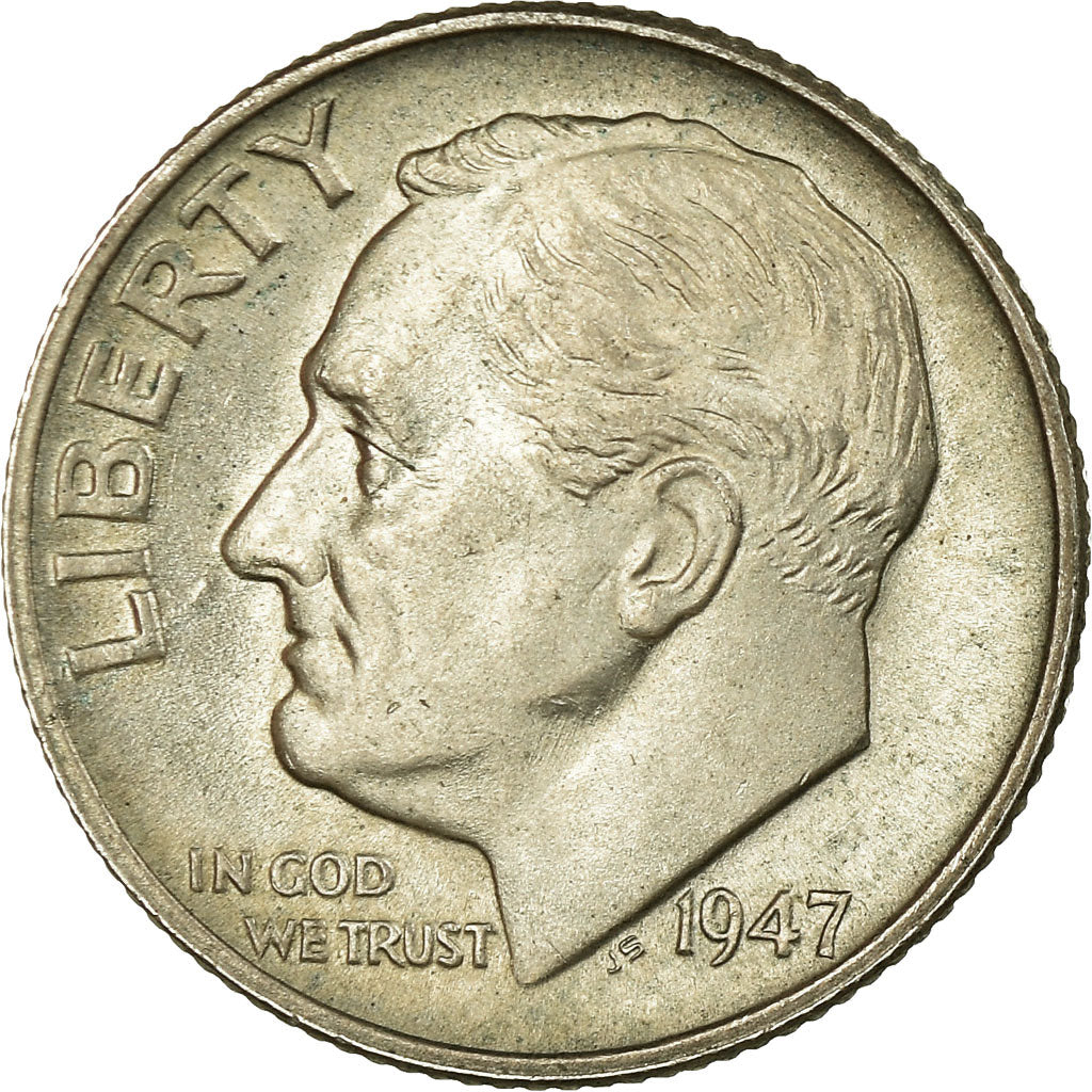 Moneta, Stati Uniti, Roosevelt Dime, Dime, 1947, U.S. Mint, Philadelphia, SPL-