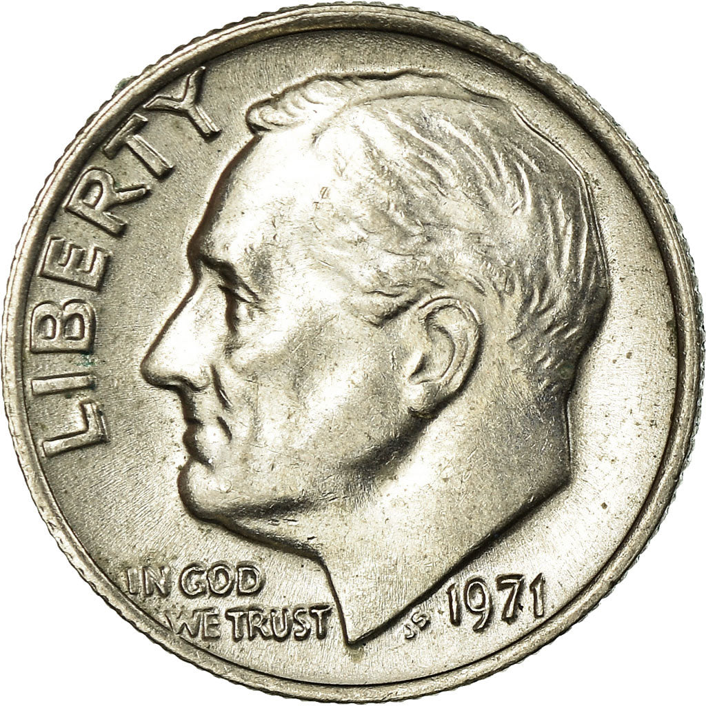 Moneta, Stati Uniti, Roosevelt Dime, Dime, 1971, U.S. Mint, Philadelphia, SPL-