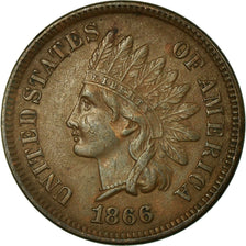 Coin, United States, Indian Head Cent, Cent, 1866, U.S. Mint, Philadelphia