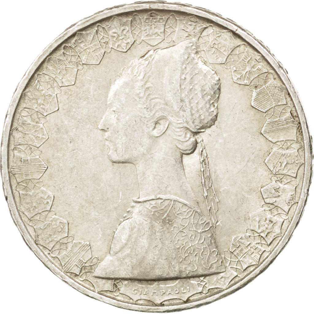 Coin, Italy, 500 Lire, 1966, Rome, AU(50-53), Silver, KM:98