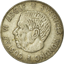 Coin, Sweden, Gustaf VI, Krona, 1958, VF(30-35), Silver, KM:826
