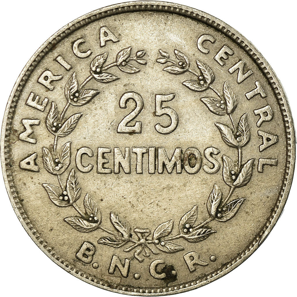 Coin, Costa Rica, 25 Centimos, 1948, EF(40-45), Copper-nickel, KM:175