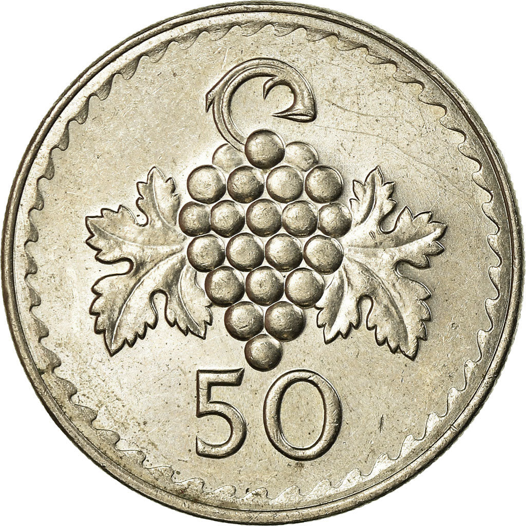 Coin, Cyprus, 50 Mils, 1978, AU(55-58), Copper-nickel, KM:41