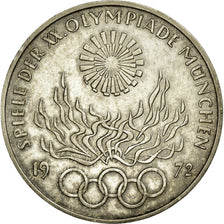 Coin, GERMANY - FEDERAL REPUBLIC, 10 Mark, 1972, Karlsruhe, AU(50-53), Silver