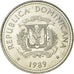 Moneta, Repubblica domenicana, 25 Centavos, 1989, BB, Acciaio ricoperto in