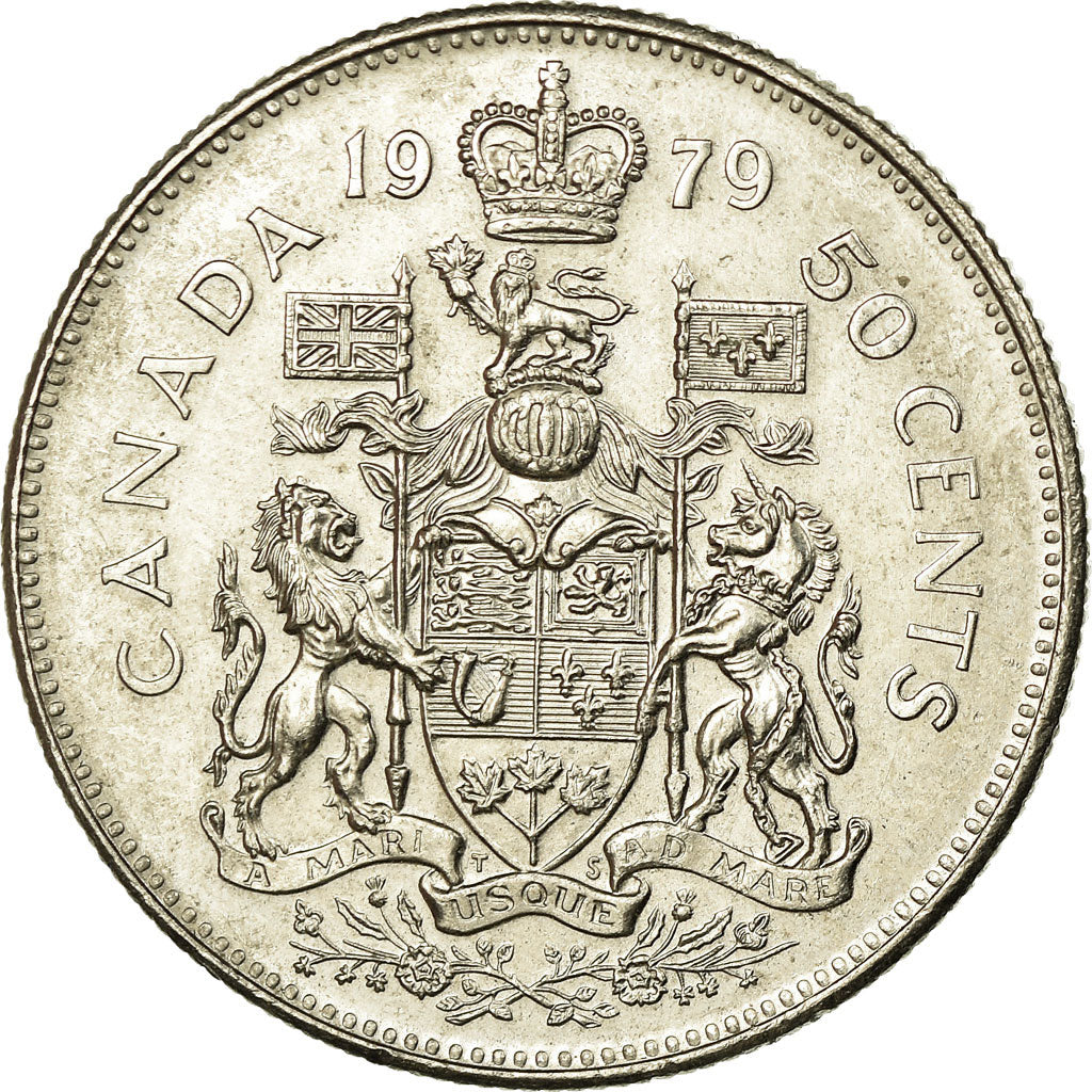 Coin, Canada, Elizabeth II, 50 Cents, 1979, Royal Canadian Mint, Ottawa