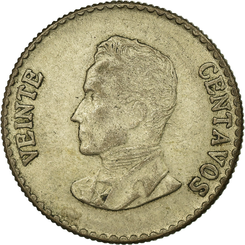 Coin, Colombia, 20 Centavos, 1953, VF(20-25), Silver, KM:213