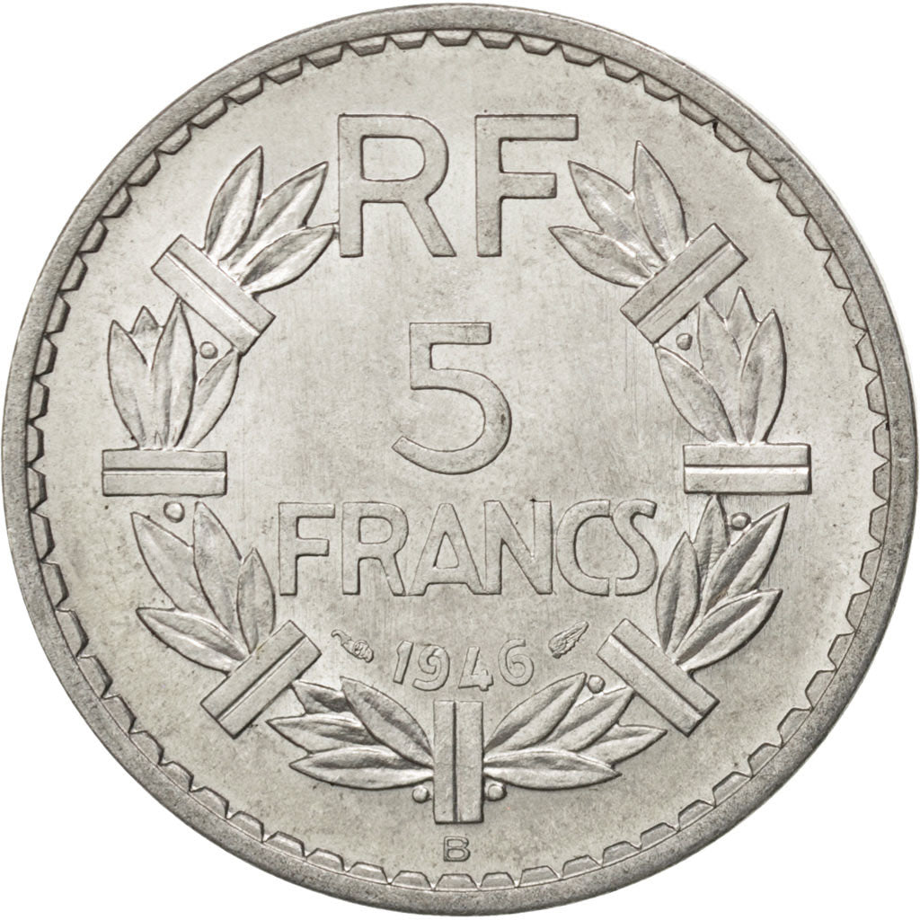FRANCE, Lavrillier, 5 Francs, 1946, Beaumont - Le Roger, KM #888b.2, EF(40-45),.