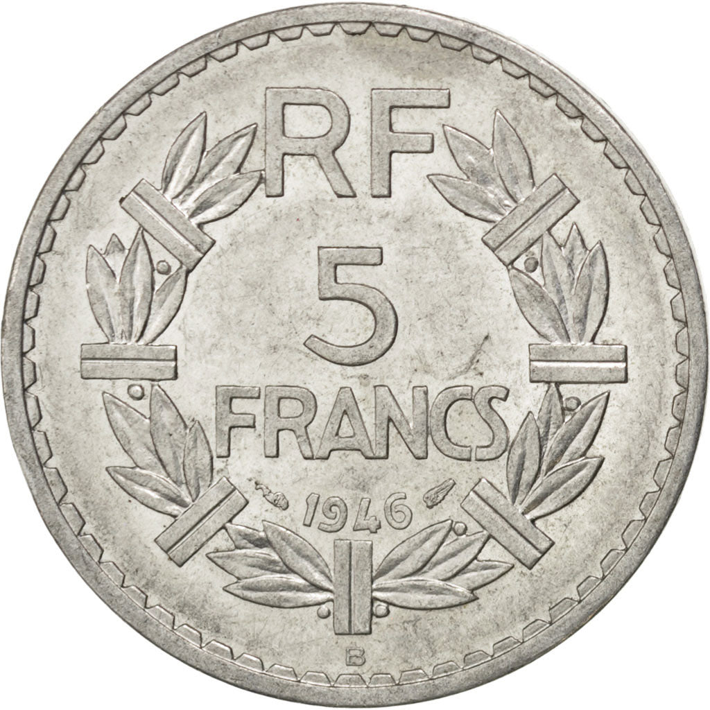 FRANCE, Lavrillier, 5 Francs, 1946, Beaumont - Le Roger, KM #888b.2, EF(40-45),.