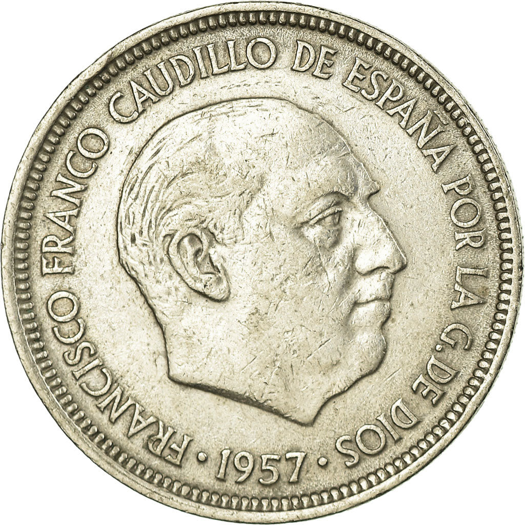 Munten, Spanje, Caudillo and regent, 5 Pesetas, 1969, ZF, Copper-nickel, KM:786