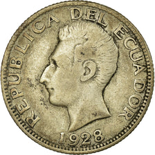 Monnaie, Équateur, Sucre, Un, 1928, Philadelphie, TB+, Argent, KM:72