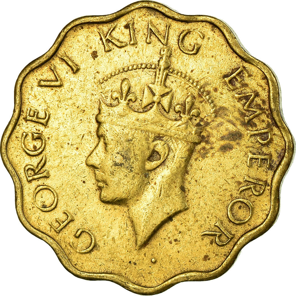 Coin, INDIA-BRITISH, George VI, Anna, 1942, EF(40-45), Nickel-brass, KM:537a