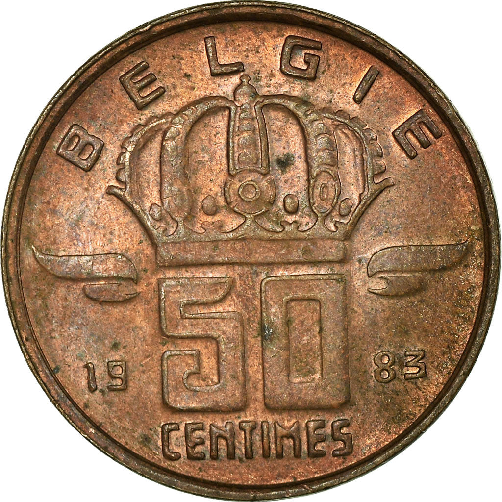 Moneta, Belgio, Baudouin I, 50 Centimes, 1985, BB, Bronzo, KM:149.1