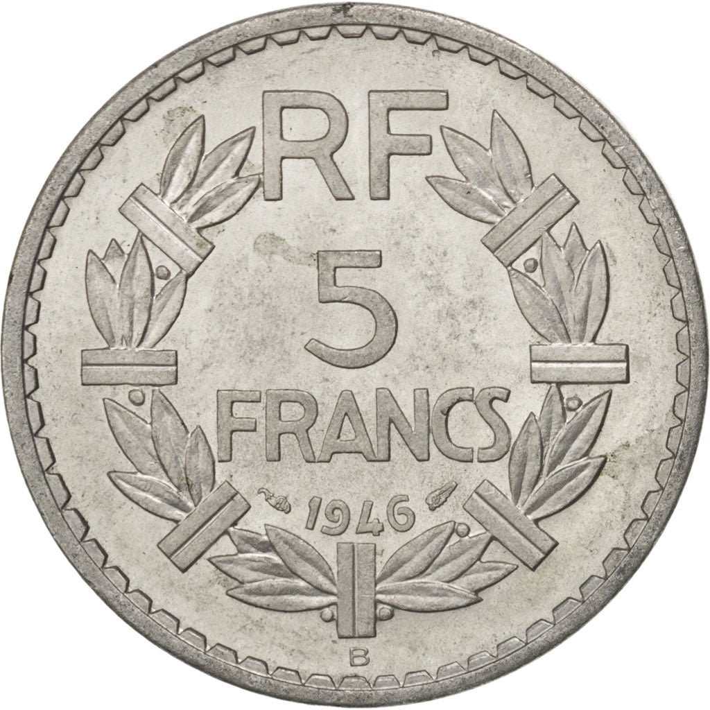 FRANCE, Lavrillier, 5 Francs, 1946, Beaumont - Le Roger, KM #888b.2, AU(50-53),.