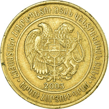 Moneta, Armenia, 200 Dram, 2003, EF(40-45), Mosiądz, KM:96