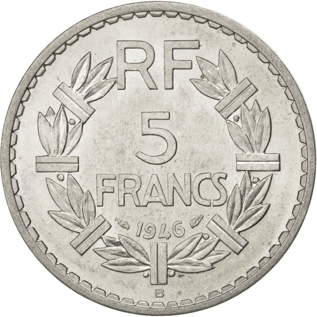 FRANCE, Lavrillier, 5 Francs, 1946, Beaumont - Le Roger, KM #888b.2, AU(55-58),.